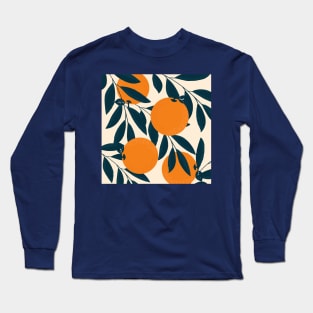 orange pattern designs Long Sleeve T-Shirt